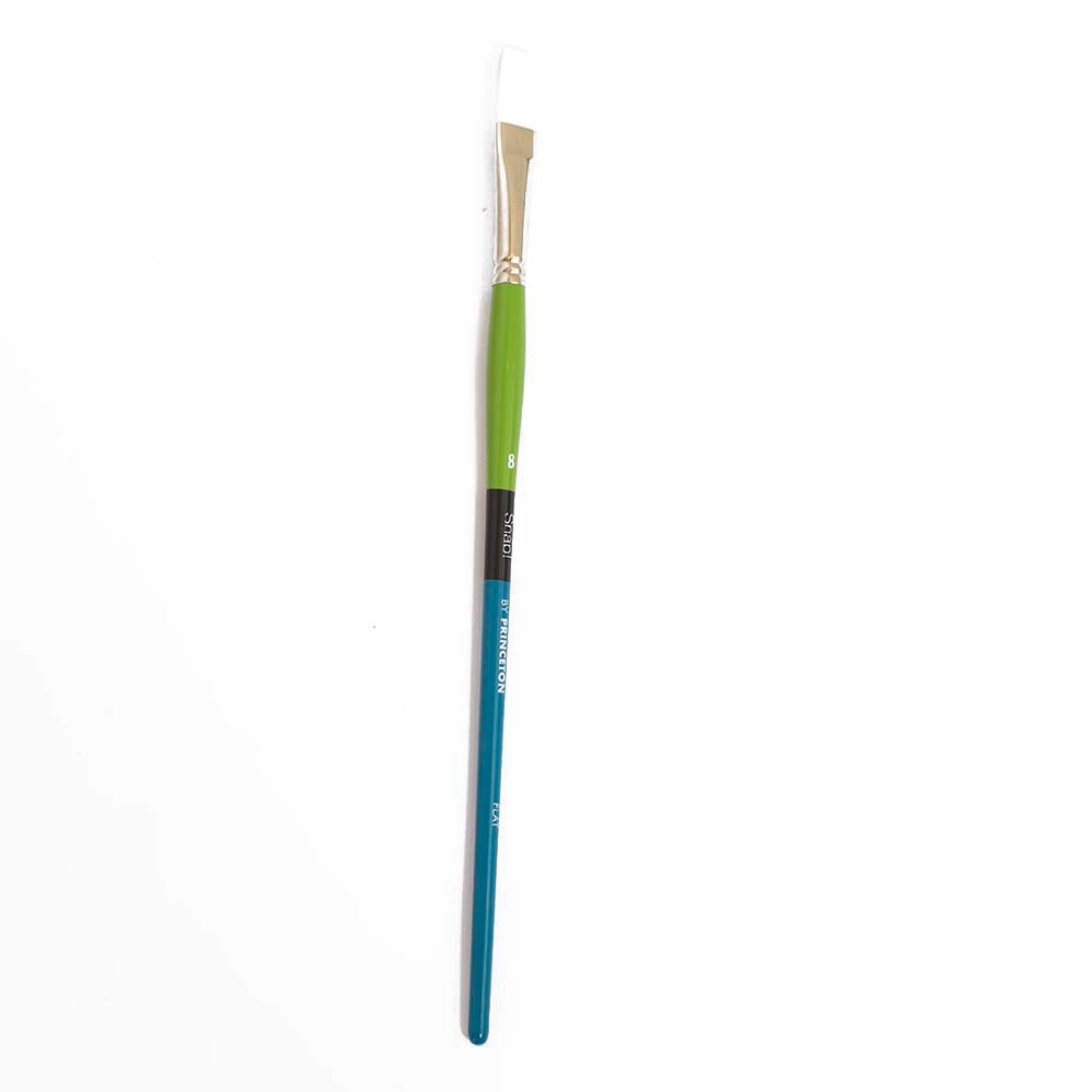 Princeton, White, Brush, Art & School, Snap, Taklon, Long Handle, 8, 402220